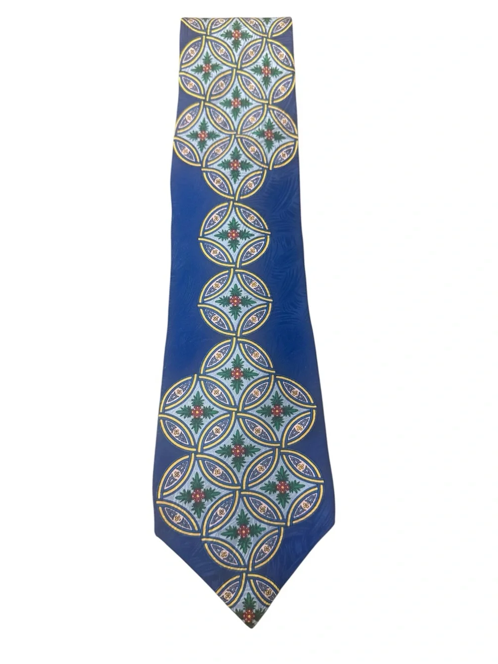 VTG Rush Limbaugh No Boundaries Collection Royal Blue Medallion Silk Tie